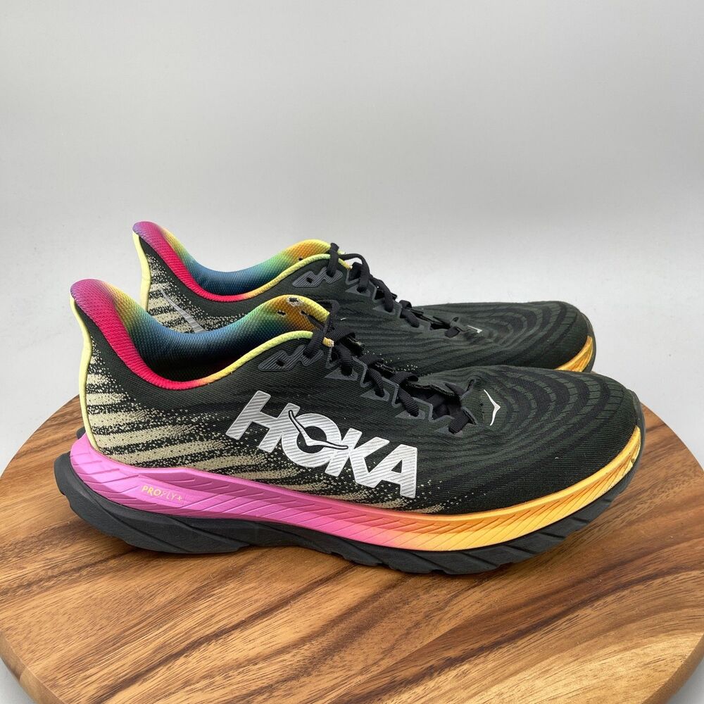 Hoka One One Mach 5 Mens Size 13 D Black Road Running Comfort Walking Sneakers